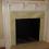 Surface surrounding fireplace painted and marbleized