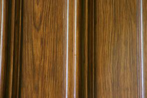 Faux wood grained panel detail